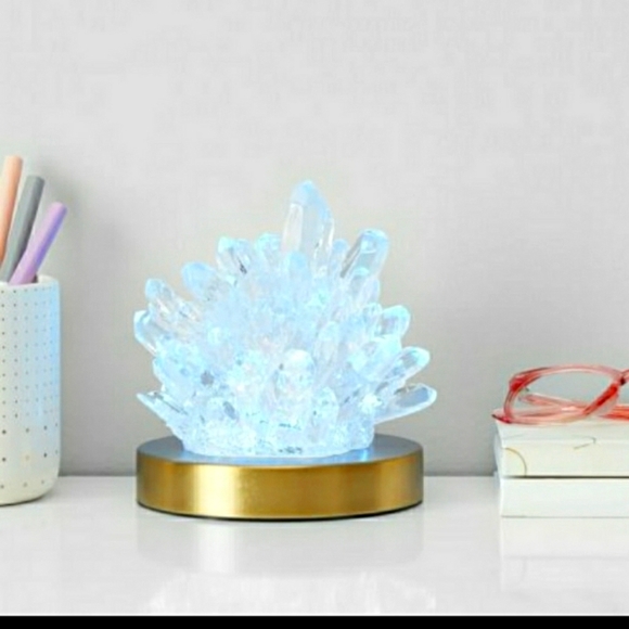 Pottery Barn Other - Brand New!💜 GEODE Crystal Table Lamp can change the colors by remote..AMAZING!!